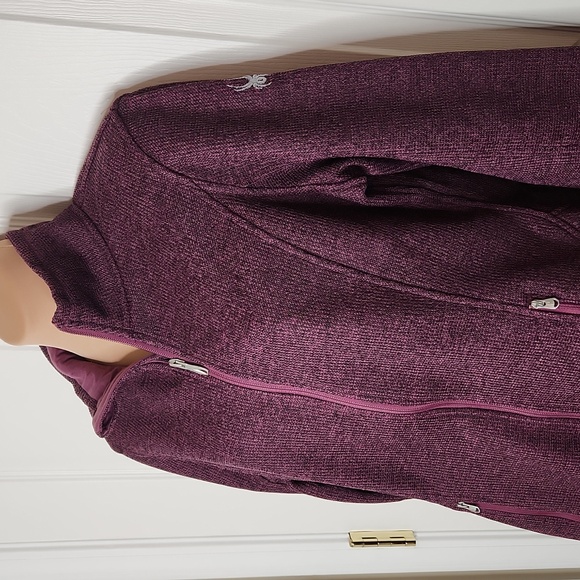 Spyder Endure performance jacket full zip fleece lining purple size large - Picture 2 of 9